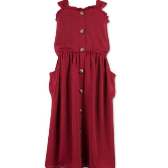 Speechless Big Girls Sleeveless Sundress cabernet color - Picture 2 of 10